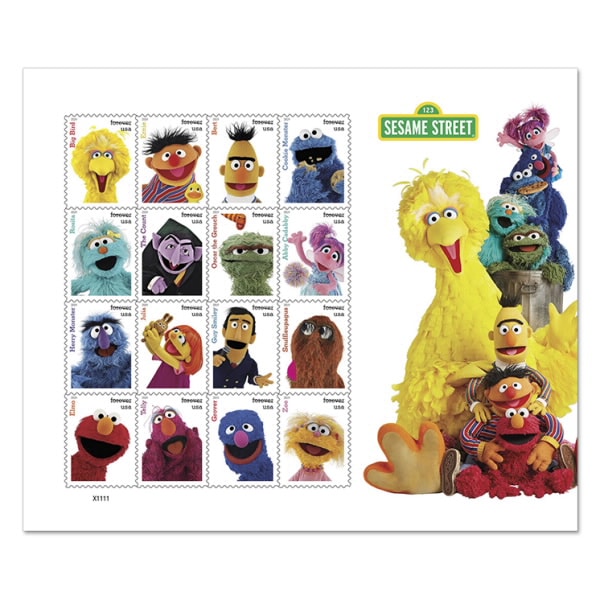 sesame street anniversary stamps