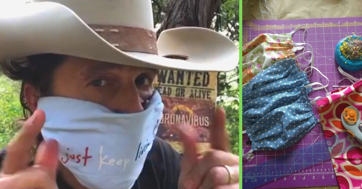 Check out Bobby Bandito's face mask tutorial to be safe while looking awesome
