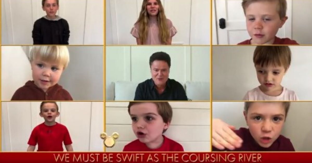 Donny Osmond and grandkids perform in Disney Family Singalong
