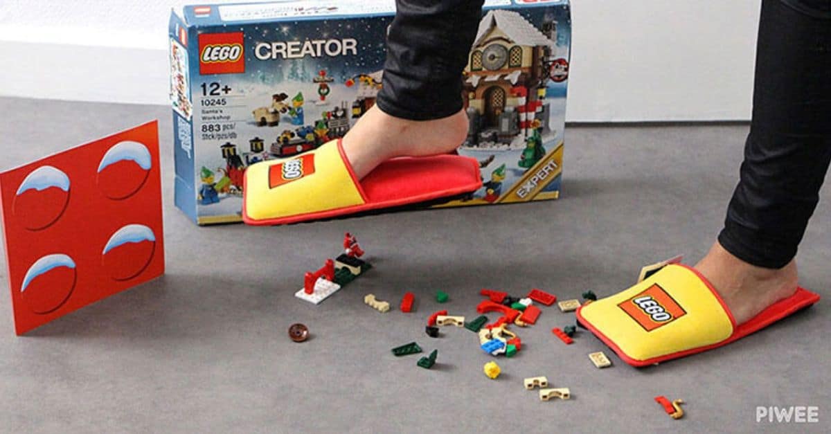LEGO has anti LEGO slippers
