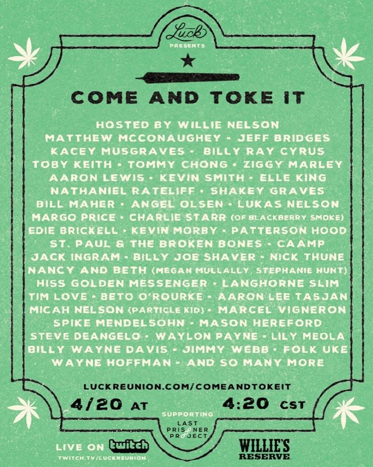 come and toke it willie nelson lineup 