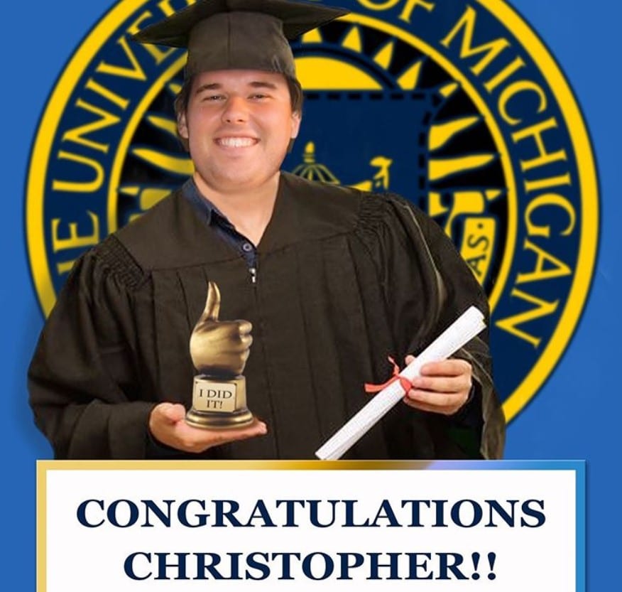 christopher graduation university of michigan