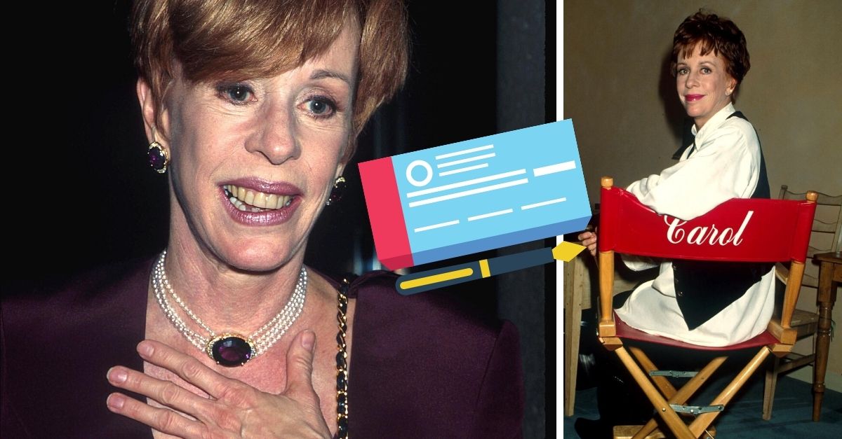 Carol Burnett reveals that a stranger wrote her a check to jumpstart her career