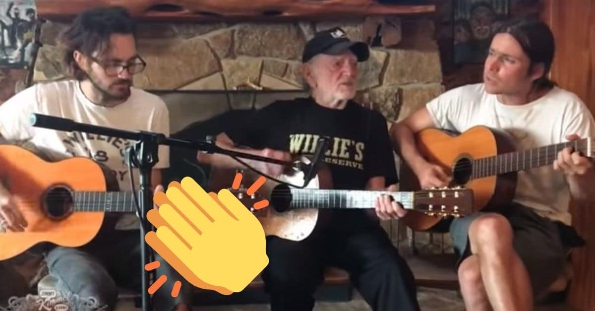 Willie Nelson performed on Jimmy Kimmel Live with his sons