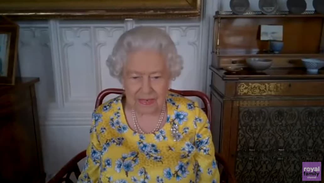 queen elizabeth attends virtual portrait unveiling