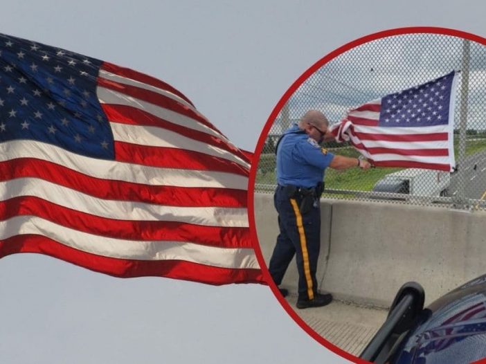 NJ turnpike authority removes american flags from bridges