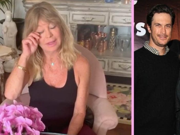 goldie hawn gets emotional singing for oliver hudson's birthday