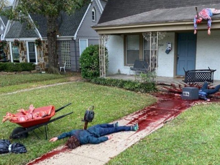 gory halloween decor earns calls to the cops from disturbed neighbors